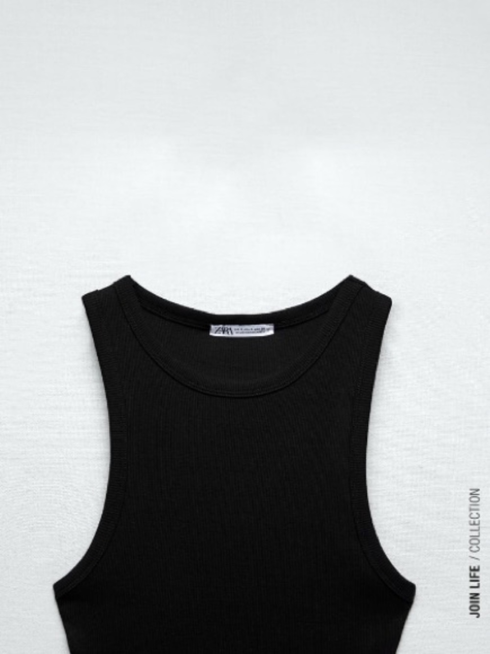 Zara Ribbed Round Neck Tank Top - Picture 5 of 10
